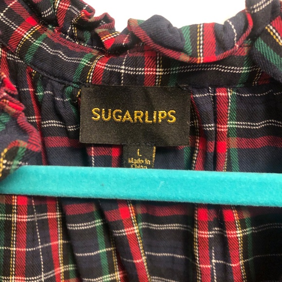 Sugarlips Miley Plaid Palmer Poplin Tiered Maxi Dress - Picture 7 of 7